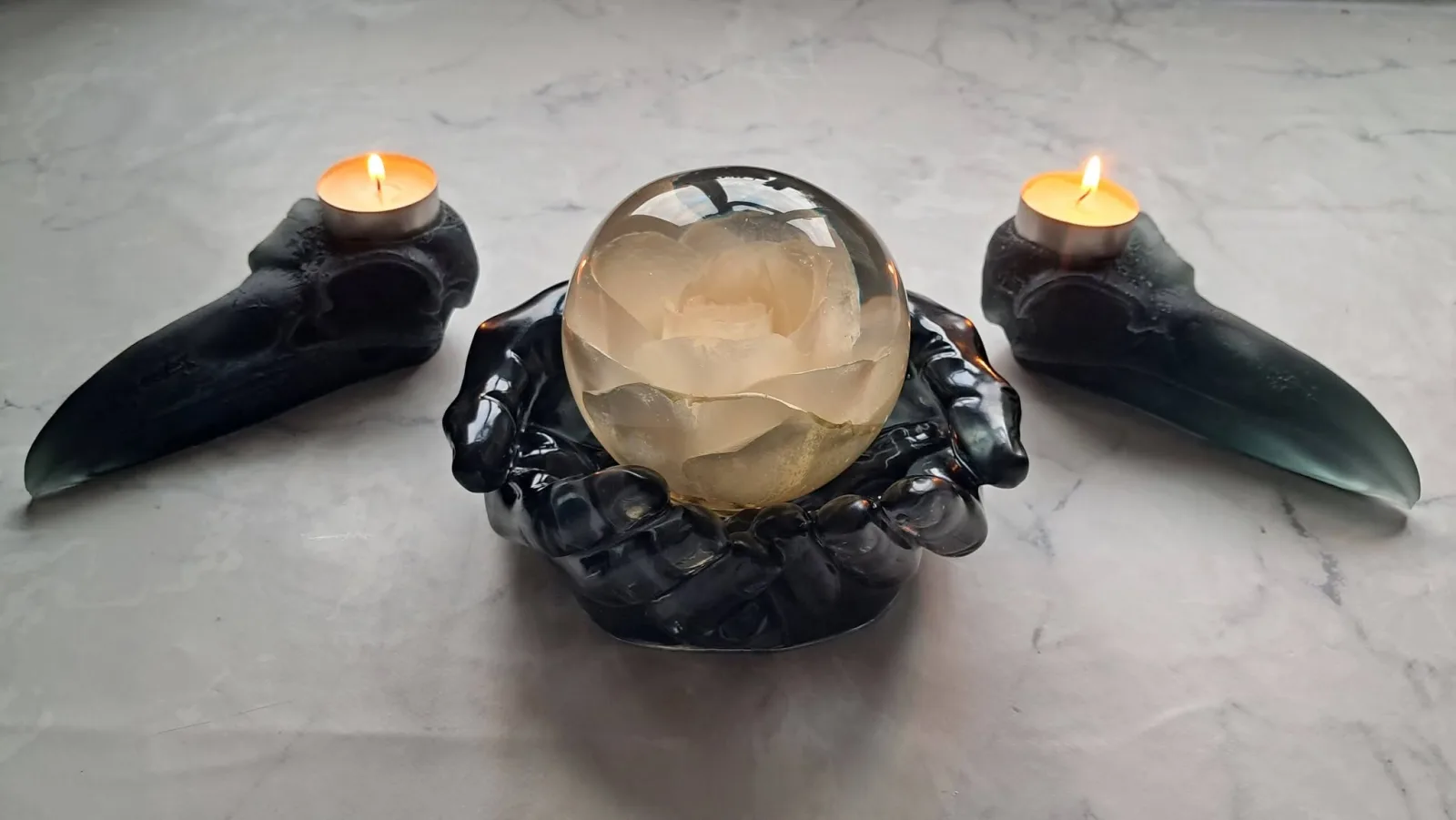 DARK MAGIC & THE BEAUTY OF A WHITE ROSE - ALTAR SET