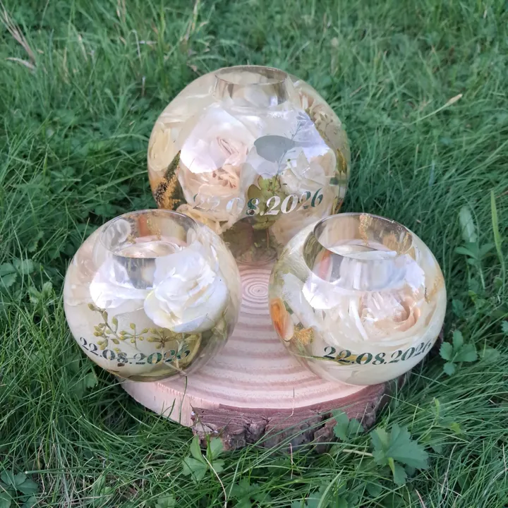 Wedding bouquet candle holders (4/4)